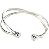 SLUYNZ 925 Sterling Silver Open Bangle Bracelet for Women Fine Jewelry Wedding Engagement Cuff Bracelet