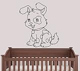 漫画かわいい犬の保育園、子供の部屋Kid 'sビニール壁デカール壁画ステッカー装飾リムーバブルDecorations mk1422