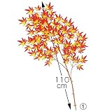 紅葉大枝 オレンジ 3本 造花 ディスプレイ