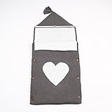 Hi9 store(ミミクマ) 新生児 おくるみ 寝袋 　寝袋ニット　繭のポッド 春夏秋冬男女兼用かわいい 0－1歳 (薄グレー)