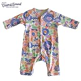 オーシャンアンドグラウンド｜ベビー肌着長袖ロンパース｜FLOWER DAYS柄｜ピンク