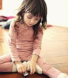 上下セット　子どもルームウェア 　花柄　ベビー肌着 　冬春服　優れた通気性　部屋着 　 (7/100, ピンク) [並行輸入品]