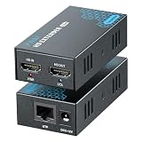 PW-DT243 HDMIエクステンダーオーバーIP、1080p 394フィート(120m以上)イーサネットCat5e/6ケーブル、1対多ギガビットスイッチ、ネットワークLAN、HDMIエクステンダーバランシグナルボックス。