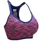 Mullsan® レディースシームレススポーツブラ ヨガ フィットネス ダンス ランニングナイト ブラ (L(38B,38C), ディープパープル) [並行輸入品]