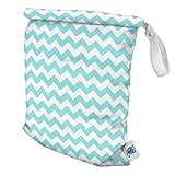 Planet Wise Roll Down Wet Diaper Bag, Teal Chevron, Medium by Planet Wise