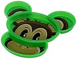 KidsFunwares Monkey Build-A-Meal Plate, Green [並行輸入品]