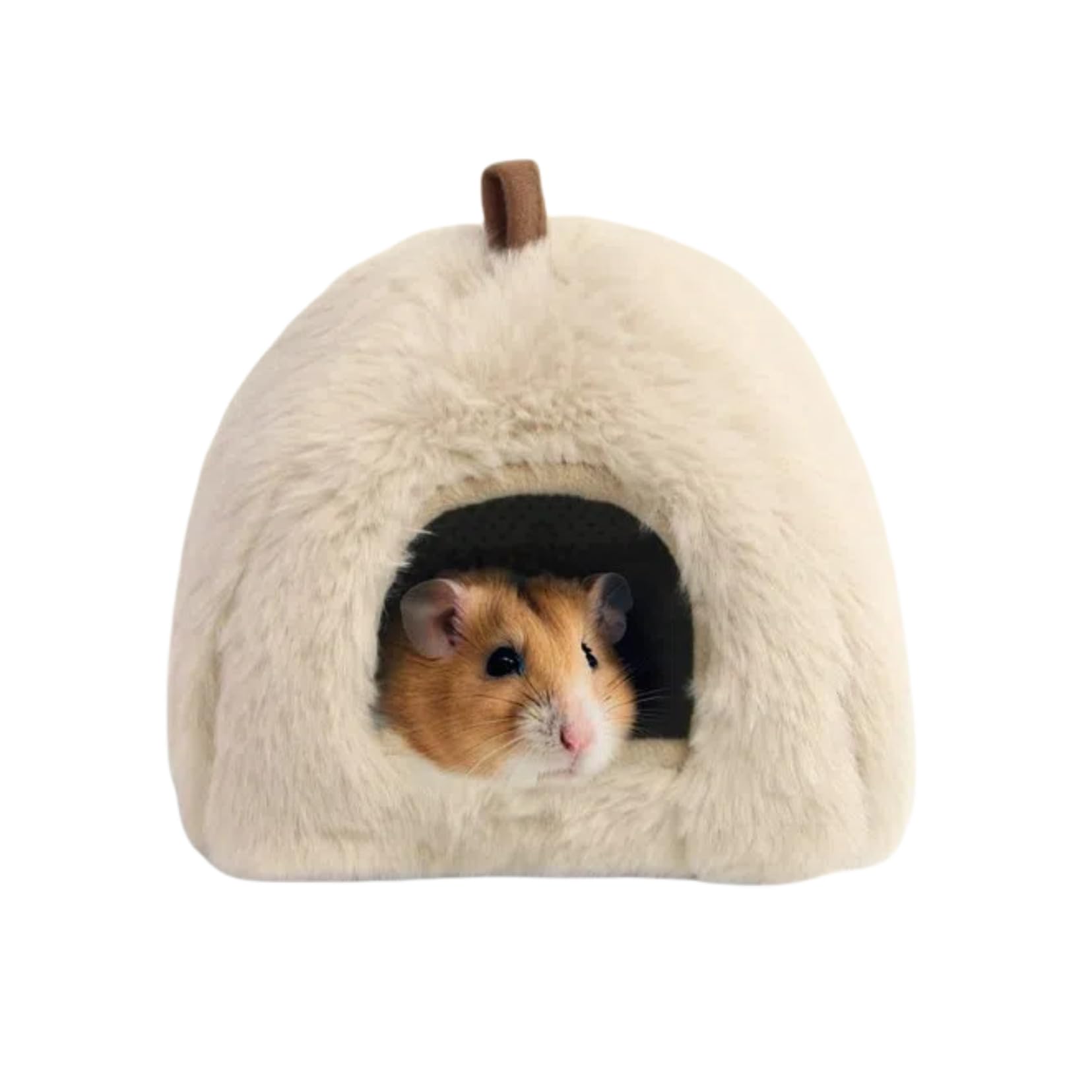 ハムスター ハウス 冬ハウス モルモット ハウス ふわふわ家 ペットハウス ドーム型寝袋 多機能小屋 寝袋 遊び場 巣 取り外し可能な 冬用 防寒 保温 寒さ対策 暖かい眠 滑り止めボトム ペット用品 12*12*12cm(S)
