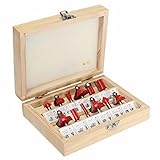 12ピース1 / 2インチまたは1 / 4インチシャンクタングステンカーバイドWoodworkingルータビットカッター( 1 / 2 )
