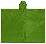 MCR Safety O48 52 by 80-Inch Schooner PVC Single Ply Disposable Poncho with Attached Hood, OD Green 