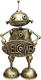 ガーデニング オーナメント ロボット アンティーク風 約14×22×43cm