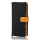 【Amazon.co.jp限定】 レイアウト iPhone 8/iPhone 7 ケース 手帳 2トーン ブラック/オレンジ RF-P12ELC2/BOR
