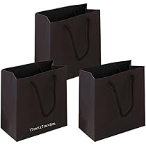 Amazon | ギフトバッグ プレゼント用 17×8×17cm ブラック 紙袋