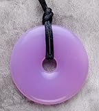 Teething Bling Amethyst Donut Pendant Teether Necklace by Teething Bling