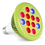 Anself 12W/24W 植物育成用LEDランプ ランプ球 室内花植物 9つレッド3つの青色LED 園芸 室内栽培ランプ 成長野菜温室AC100-240V E27