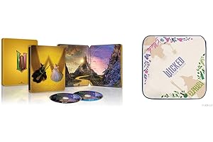 【Amazon.co.jp限定】ウィキッド 永遠の約束　４Ｋ ＵＨＤ ＋ ブルーレイ セット　スチールブック仕様 [Shadow] オリジナルミニタオル付きコレクション（ビジュアルシート3枚セット＋ポストカード3枚セット付き）[Blu-ray]