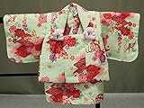 ベビー用着物　『花うさぎ』　当店オリジナル特注品　一ツ身被布セット Z7256-06