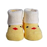 Sunshinebag ベビー ソックス 新生児 赤ちゃん用 ルームソックス 滑り止め 靴下 もこもこ キッズソックス 女の子 男 の子 秋冬用 折り返しくつ下 出産祝い (黄)