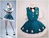 [BBXYZLLLXFSCOS] 魂魄妖夢 紺/ネイビー ショートワンピース コスプレ衣装「靴＆ウィッグ別売り」 (女XL)