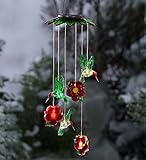 カラーChangingソーラーモバイルwithハチドリと花 – 7.5 L x 7.5 W x 32 H