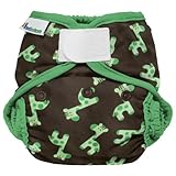 Best Bottom Cloth Diaper Shell-Hook and Loop, Green Giraffe by bestbottom