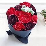 Yobansa 造花 フレグランス ソープフラワー プレゼント 花束 石鹸 薔薇 枯れない 花 バラ ブーケ プレゼント 結婚祝い 誕生日 母の日 父の日 定年祝い 還暦祝い 新築祝い 送別会 メッセ