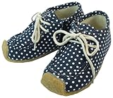 Walk ドットモカシンシューズ ネイビー【SH-701】 (15cm)