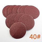 50 PC 40 # 4 」の 102 mm 研磨ディスクサンドペーパーコーティングシートフックループ 40 粒の新しい