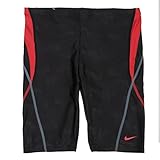 NIKE キッズ・ジュニア男児用 ブランドスクール水着sw1636 170cm ブラック×レッド