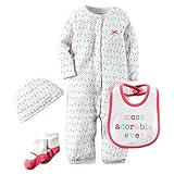 Carter's(カーターズ) most adorable ever　4点セット(2Wayカバーオール/ビブ/キャップ/靴下) 9M(6-9ヶ月) [並行輸入品]