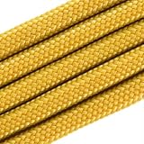 紗や工房 パラコード ハンドメイド用 カラーコード 単色 マスタード 太さ 4mm 長さ 2m ハンドメイド アクセサリーパーツ