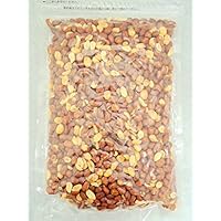 無添加 無塩 アメリカ産 素焼き落花生 1000g チャック付き袋 薄皮付き 素煎り落花生 訳あり 無選別