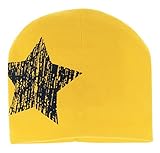 (コ-ランド) Co-land キッズ 帽子 女の子 男の子 ハット スター プリント ベビーハット ニットキャップ 子供用 ニット帽 コットン イエロー