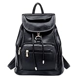 Retro Girl's Student School Bag Traveling Outdoor Shoulders Bag Knapsack Backpack (3554Black) [並行輸入品
