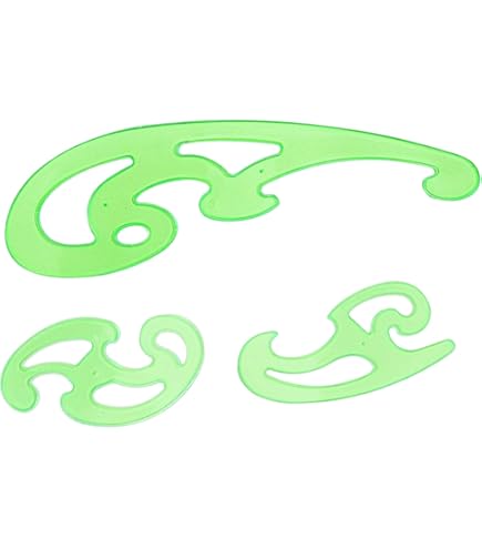 Amazon.co.jp: ウチダ 雲形定規 24cm 25枚組 1-811-0009 : 文房具