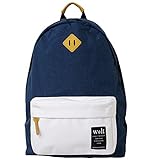 (ウォルト)walt リュックサック デイパック 杢調ナイロン 男女兼用リュック ネイビー／ホワイト ネイビー／ホワイト フリーサイズ,ネイビー／ホワイト