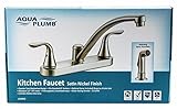 Aqua Plumb 1558002 CUPC AB1953 8-Inch Two-Handle Satin Nickel Kitchen Faucet [並行輸入品]