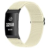 コンパチブル Fitbit Charge 4 / Fitbit Charge 3 / Charge 3 SE ナイロン弾性スポーツバンド交換用ストレッチバンド ストラップ