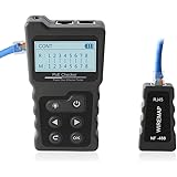 RUKI ケーブルチェッカー lan ケーブル テスター 多機能 LCD ネットワークケーブルテスターPoEチェッカー PoE/電圧/電流 ケーブルテスター