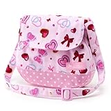 元気にお出かけベビーショルダーバッグ　ハートとリボンのきらきらビューティー（ピンク）　B1700300　日本製