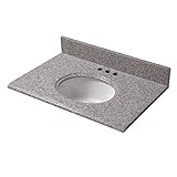 Cahaba cavt0145 31 " x 19 "ナポリGranite Vanity Top with Oval Bowl and 4 "蛇口Spread