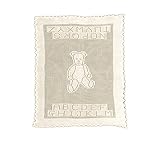 【G.H.HURT&SON】 Teddy Alphabet Baby Shawl テディベアショール (cream)(正規代理店商品)