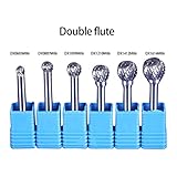 SHINA 高級なカーバイドバー 両刃 球形 回転 File 1/4" 6mm SHK 16mm（頭の外径のサイズ）