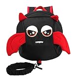 Zhuannian ベビー 子供 リュックサック 男の子 女の子 迷子防止リュックハーネス リード付き (黒)