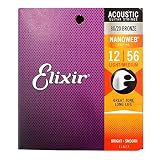エリクサー ELIXIR 11077 ACOUSTIC NANOWEB LIGHT-Medium 12-56 アコースティックギター弦×3SET