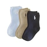 ポロ ラルフローレン ポニー付・ベビー・ソックス3足セット[マルチ](男の子6-24カ月用)6～12M（9～12cm) [並行輸入品]