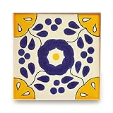 【B'stile】絵画のような壁タイル「メキシコタイル」M181-4（陶器質｜100mm角｜屋外壁/屋内壁用）1枚