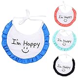 iikuru ベビー スタイ 赤ちゃん よだれかけ ベビー ビブ フリル 4点セット x600