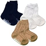 アンナニコラ 3足組 フロート編みL字型ソックス 9cm - 12cm ピンク 6048 日本製