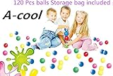 a-cool 120pcsカラフルな海洋ボール赤ちゃんキッズ子供ソフトプラスチック誕生日パーティイベントPlaygroundゲームプール
