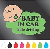 赤ちゃん ステッカー BABY IN CAR （Aタイプ）　アップルグリーン